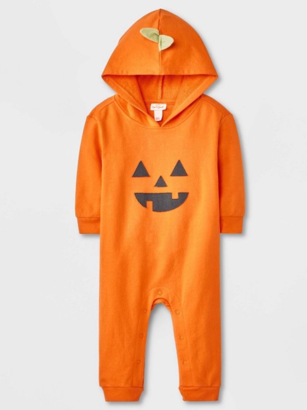 🖤🎃 NWT Cat & Jack Pumpkin Hooded Romper - Halloween - Newborn 🖤🎃